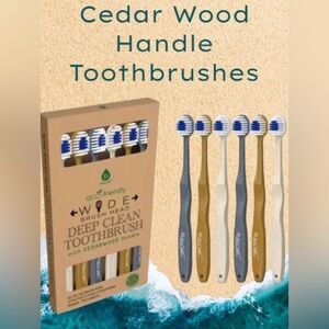 🆕🎁Eco-Friendly Cedar Toothbrushes 6-Pack